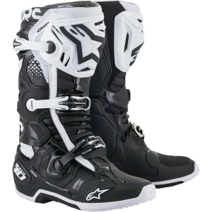 Cizme cross-enduro Alpinestars TECH 10 BOOT Negru/Alb 47, 36