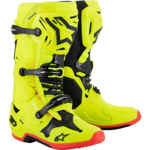 Cizme cross-enduro Alpinestars TECH 10 BOOT 42 Negru/Rosu fluo/Portocaliu fluo/Alb, 36