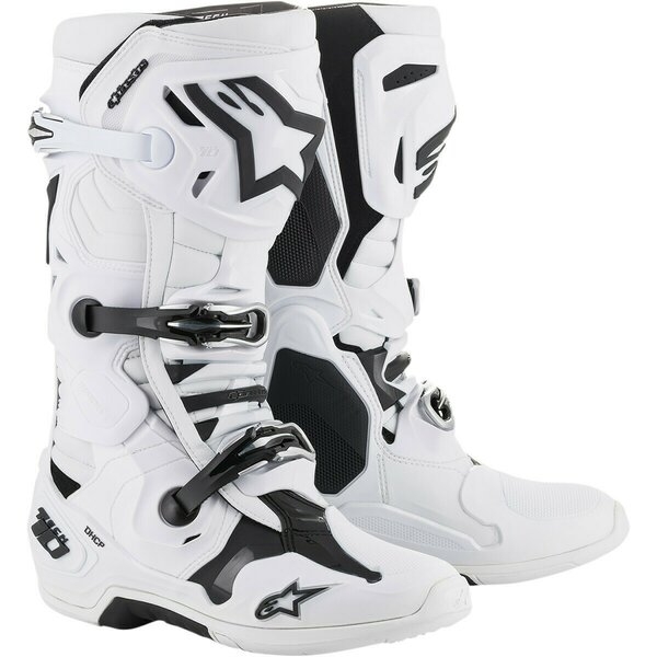 Cizme cross-enduro Alpinestars TECH 10 BOOT 45.5 Negru/Rosu fluo/Portocaliu fluo/Alb, 24