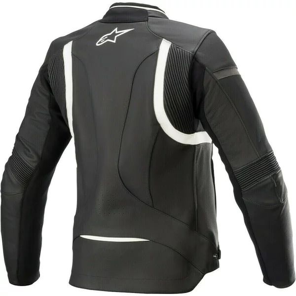 Geaca de piele dama Alpinestars Stella Kira V2 Negru/Alb 42, 5