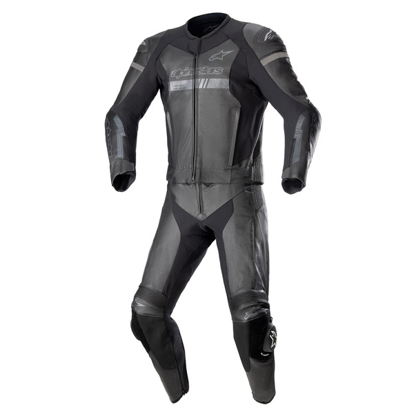 Combinezon de piele 2 piese Alpinestars Gp Force Chaser 48 Negru/Negru