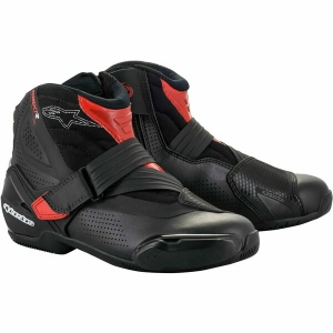 Ghete moto ALPINESTARS SMX-1 R V2 VENTED Negru/Alb 40