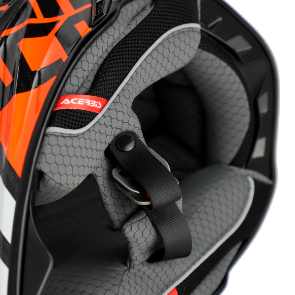 ACERBIS STEEL CARBON 22-06 HELMET NERO/ARANCIO FLUO XS, 7