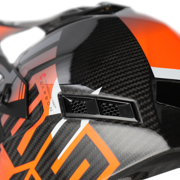 ACERBIS STEEL CARBON 22-06 HELMET NERO/ARANCIO FLUO XS, 10