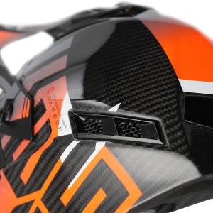 ACERBIS STEEL CARBON 22-06 HELMET NERO/ARANCIO FLUO XS, 10