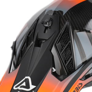 ACERBIS STEEL CARBON 22-06 HELMET NERO/ARANCIO FLUO XS, 12