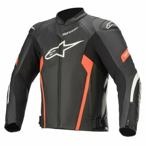 Geaca de piele Alpinestars FASTER V2 AIRFLOW 58 Negru/Rosu