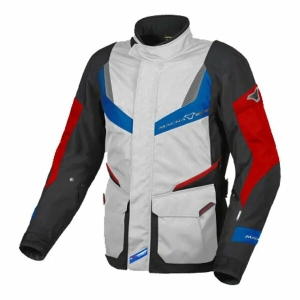 Geaca textil touring MACNA RANCHER S Gri deschis/Albastru/Rosu