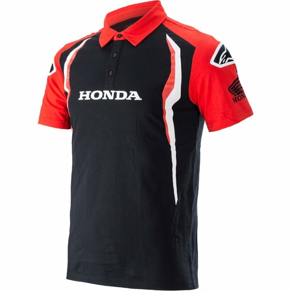 Tricou polo ALPINESTARS HONDA 3XL Negru/Alb/Rosu, 3