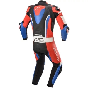 Combinezon de piele 1 piesa ALPINESTARS HONDA GP PRO V2 TECH-AIR COMPATIBLE 52 Negru/Rosu/Albastru, 4