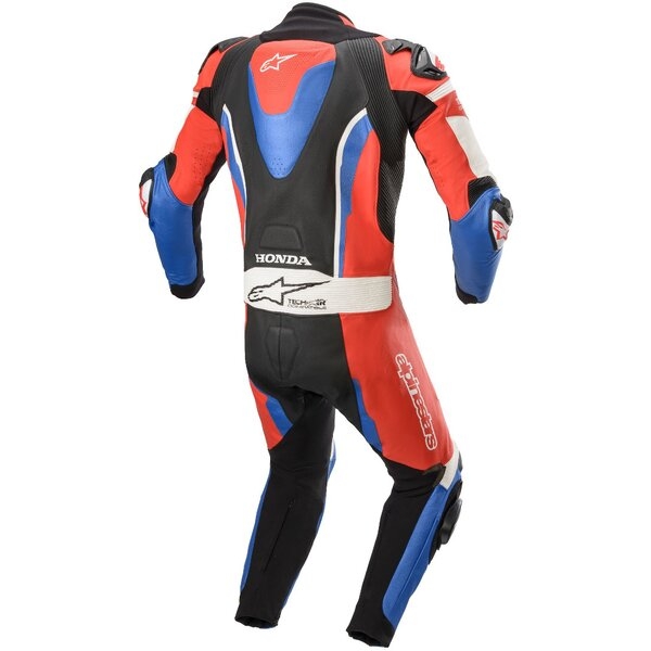 Combinezon de piele 1 piesa ALPINESTARS HONDA GP PRO V2 TECH-AIR COMPATIBLE 48 Negru/Rosu/Albastru, 4