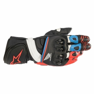 Manusi de piele sport ALPINESTARS HONDA GP PLUS R V2 XL Negru/Rosu/Albastru