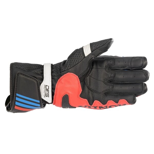Manusi de piele sport ALPINESTARS HONDA GP PLUS R V2 S Negru/Rosu/Albastru, 3