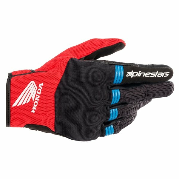 Manusi moto ALPINESTARS HONDA COPPER L Negru/Rosu/Albastru, 2