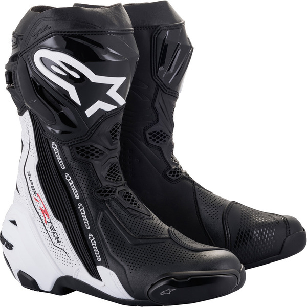 Cizme moto race ALPINESTARS SUPERTECH R VENTED 45 Negru/Alb/Rosu, 22