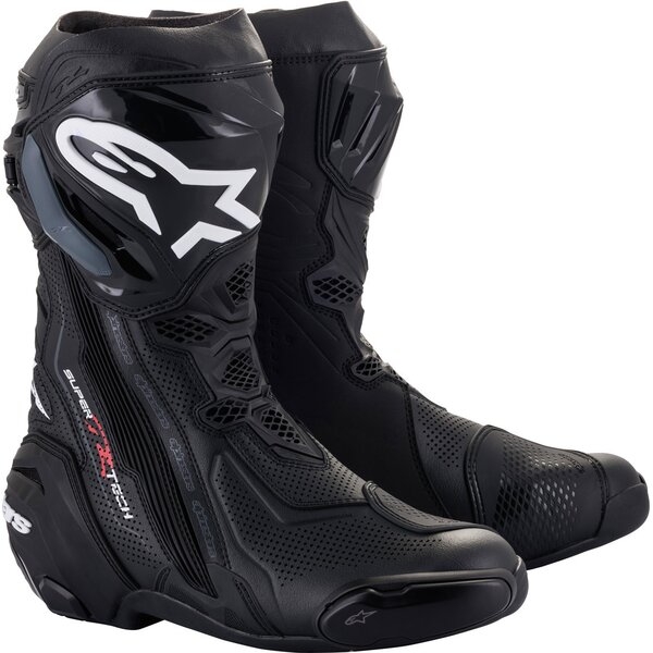Cizme moto race ALPINESTARS SUPERTECH R VENTED 45 Negru/Alb/Rosu, 35