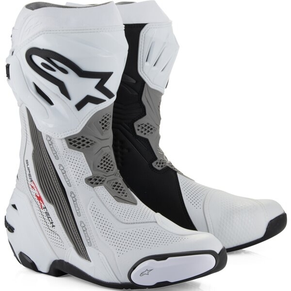 Cizme moto race ALPINESTARS SUPERTECH R VENTED 44 Negru/Rosu fluo/Rosu, 32