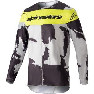 Tricou cross-enduro ALPINESTARS RACER TACTICAL S Negru/Camo/Galben Fluo, 8