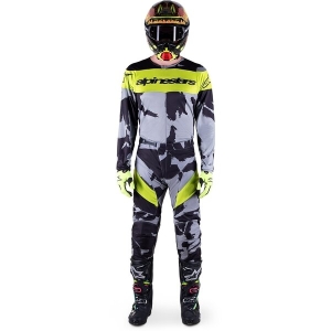 Tricou cross-enduro ALPINESTARS RACER TACTICAL XXL Negru/Camo/Galben Fluo, 3