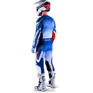 Tricou cross-enduro ALPINESTARS RACER SEMI 2023 S Albastru/Alb, 4