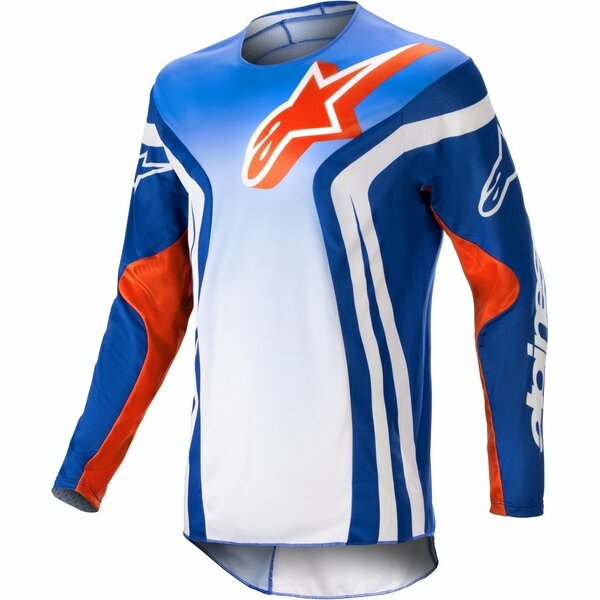 Tricou cross-enduro ALPINESTARS RACER SEMI 2023 L Albastru/Alb, 2