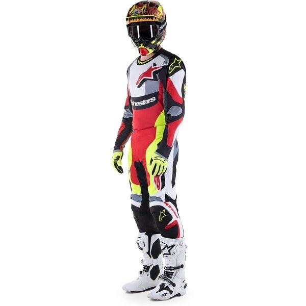 Tricou cross-enduro ALPINESTARS FLUID AGENT 2023 S Albastru/Portocaliu, 4