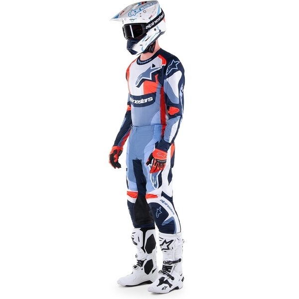 Tricou cross-enduro ALPINESTARS FLUID AGENT 2023 S Albastru/Portocaliu, 6