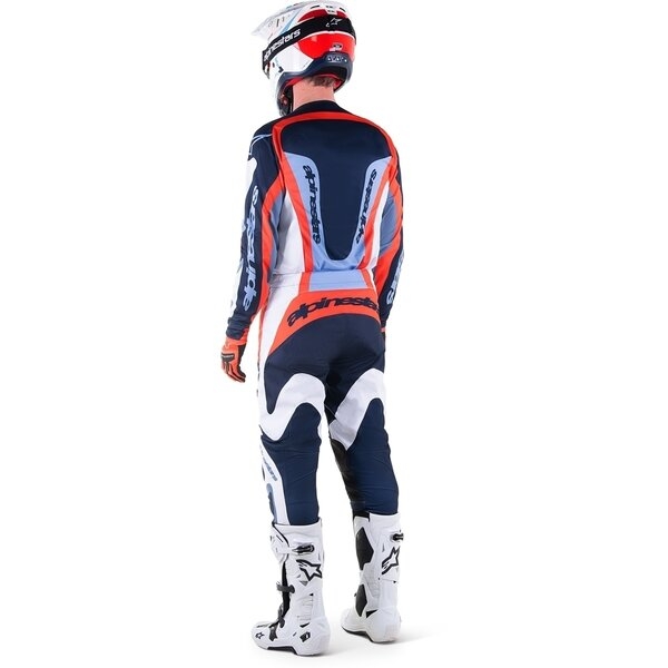 Tricou cross-enduro ALPINESTARS FLUID AGENT 2023 S Albastru/Portocaliu, 9