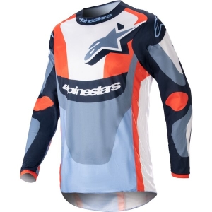 Tricou cross-enduro ALPINESTARS FLUID AGENT 2023 S Albastru/Portocaliu, 3