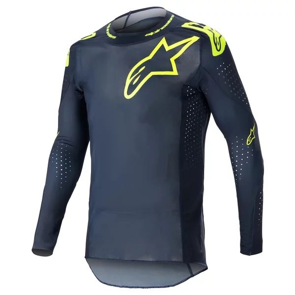 Tricou cross-enduro ALPINESTARS SUPERTECH BRUIN 2023 S Albastru/Galben Fluo, 4