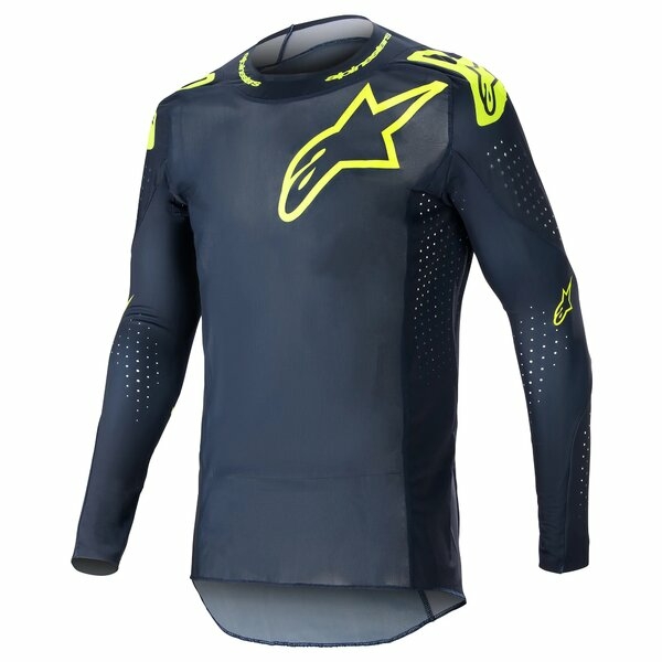 Tricou cross-enduro ALPINESTARS SUPERTECH BRUIN 2023 L Albastru/Galben Fluo, 2