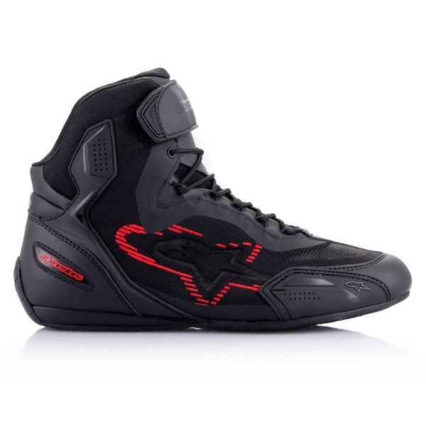 Ghete moto sport touring Alpinestars Faster-3 RIDEKNIT 45.5 Negru/Rosu/Galben fluo, 4