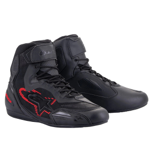 Ghete moto sport touring Alpinestars Faster-3 RIDEKNIT 40.5 Negru/Gri inchis/Rosu fluo, 3
