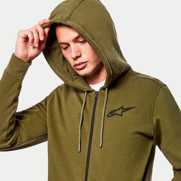 Hanorac ALPINESTARS AGELESS CHEST M Verde military/Negru, 13