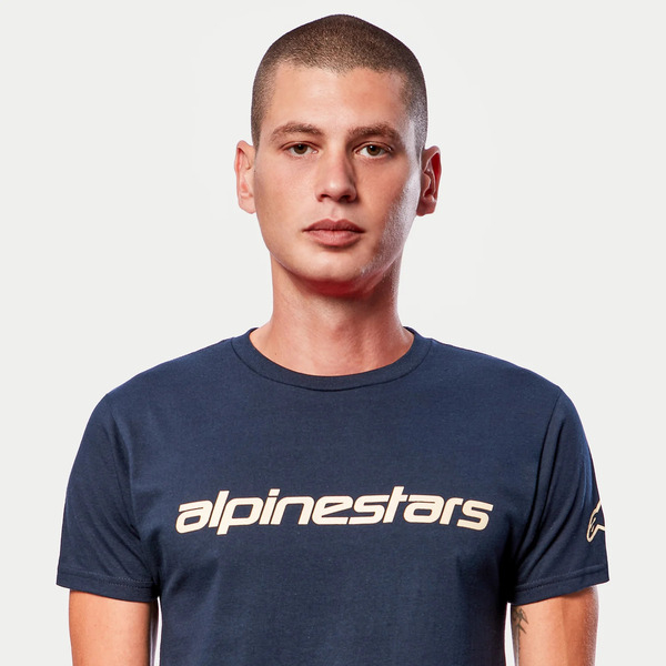Tricou ALPINESTARS LINEAR WORDMARK M Navy/Crem, 15