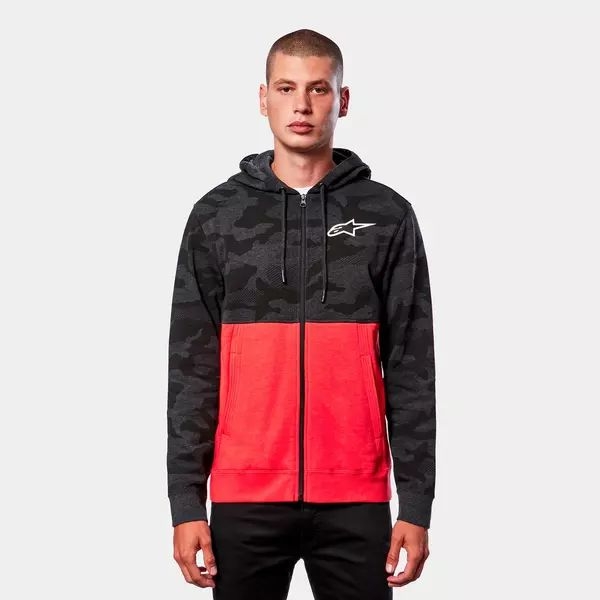Hanorac ALPINESTARS CAMO BLOCK S Gri Camo/Rosu, 16