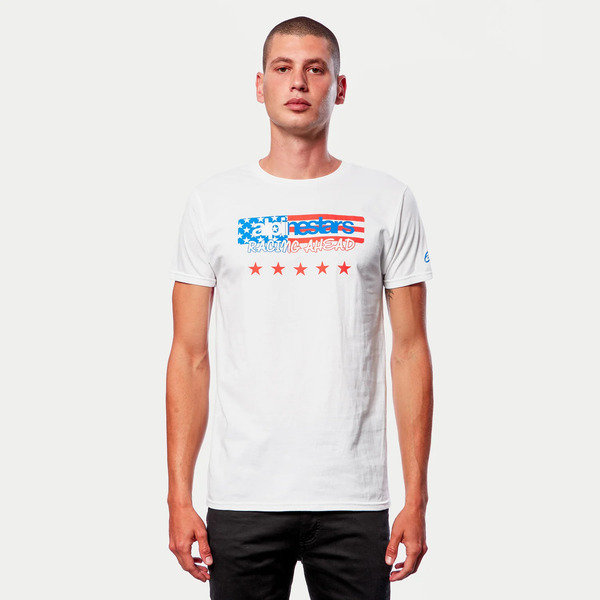 Tricou ALPINESTARS USA AGAIN S Alb, 13