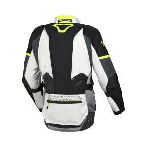 Geaca textil impermeabila touring/adventure MACNA DOMANE S Gri deschis/Gri inchis/Galben Fluo, 3