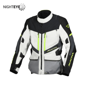 Geaca textil impermeabila touring/adventure MACNA DOMANE S Gri deschis/Gri inchis/Galben Fluo, 5