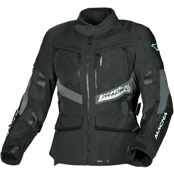 Geaca textil impermeabila dama touring/adventure MACNA DOMANE XL Negru/Gri deschis/Albastru