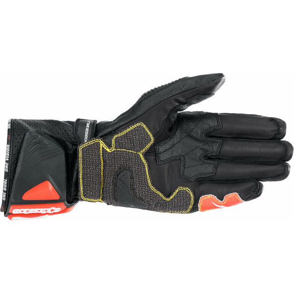Manusi de piele race ALPINESTARS GP TECH V2 L Negru/Galben fluo/Alb/Rosu fluo, 3