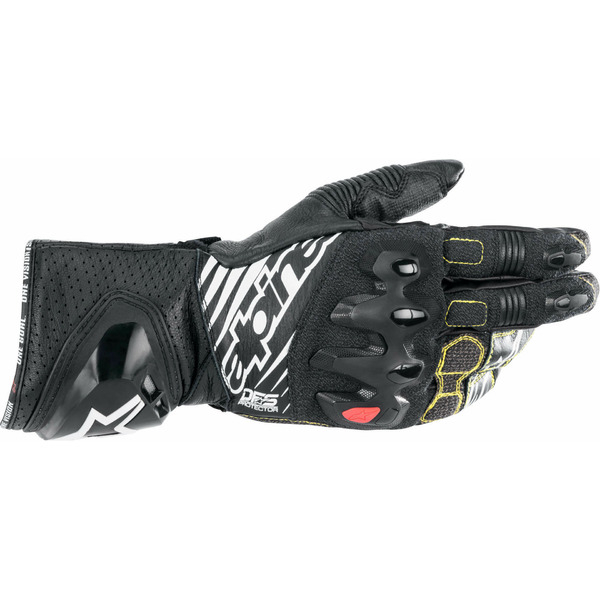 Manusi de piele race ALPINESTARS GP TECH V2 L Negru/Galben fluo/Alb/Rosu fluo, 5