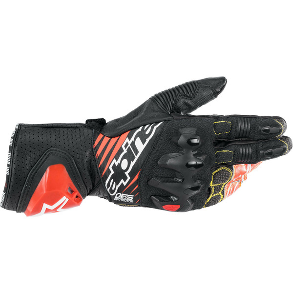 Manusi de piele race ALPINESTARS GP TECH V2 XL Negru/Galben fluo/Alb/Rosu fluo