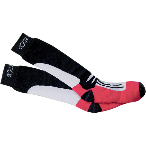 Sosete ALPINESTARS RACING ROAD SOCKS LONG S/M Negru/Alb/Rosu