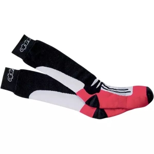 Sosete ALPINESTARS RACING ROAD SOCKS LONG S/M Negru/Alb/Rosu, 3
