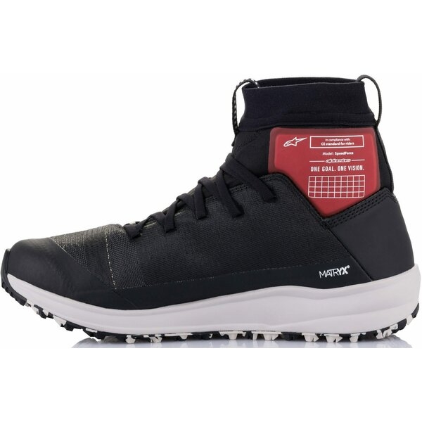 Ghete moto ALPINESTARS SPEEDFORCE Negru/Alb 43, 6