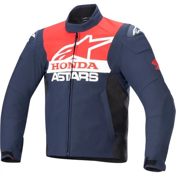 Geaca texil impermeabila ALPINESTARS HONDA SMX SOFTSHELL S Albastru/Rosu/Alb, 3