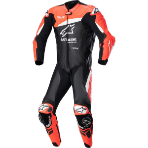 Combinezon de piele race 1 piesa ALPINESTARS GP PLUS V4 50 Negru/Rosu fluo, 5