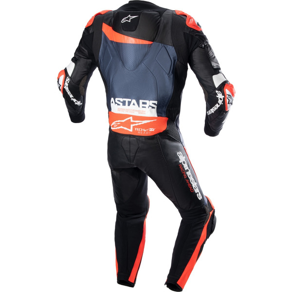 Combinezon de piele race 1 piesa ALPINESTARS GP PLUS V4 52 Negru/Rosu fluo, 4