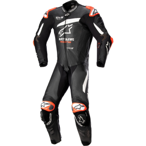 Combinezon de piele race 1 piesa ALPINESTARS GP PLUS V4 52 Negru/Rosu fluo, 7